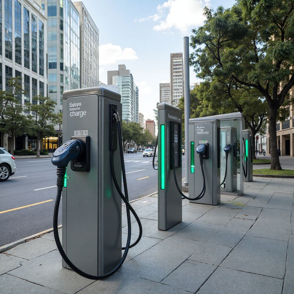 Estación carga ElectroCharge Buenos Aires moderna tecnología