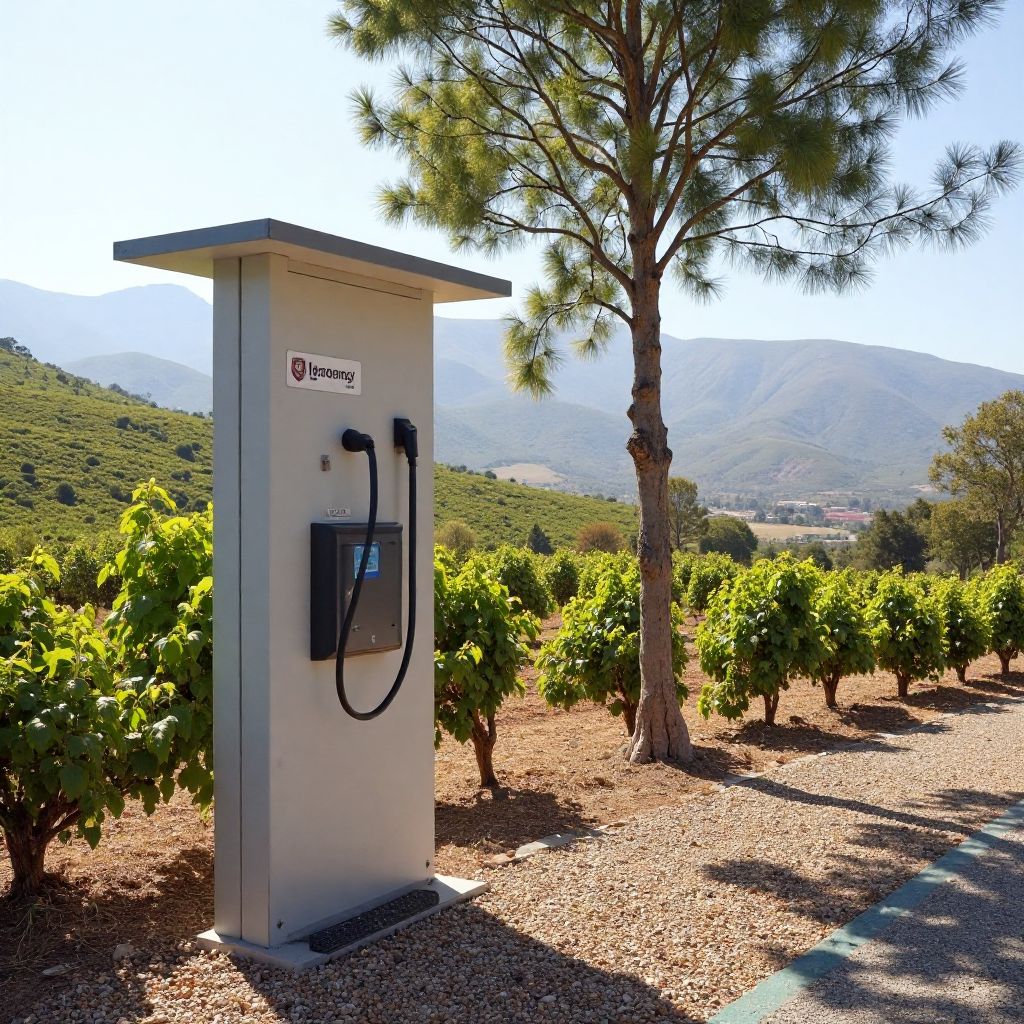 Estaciones eco-amigables en región vitivinícola de Mendoza